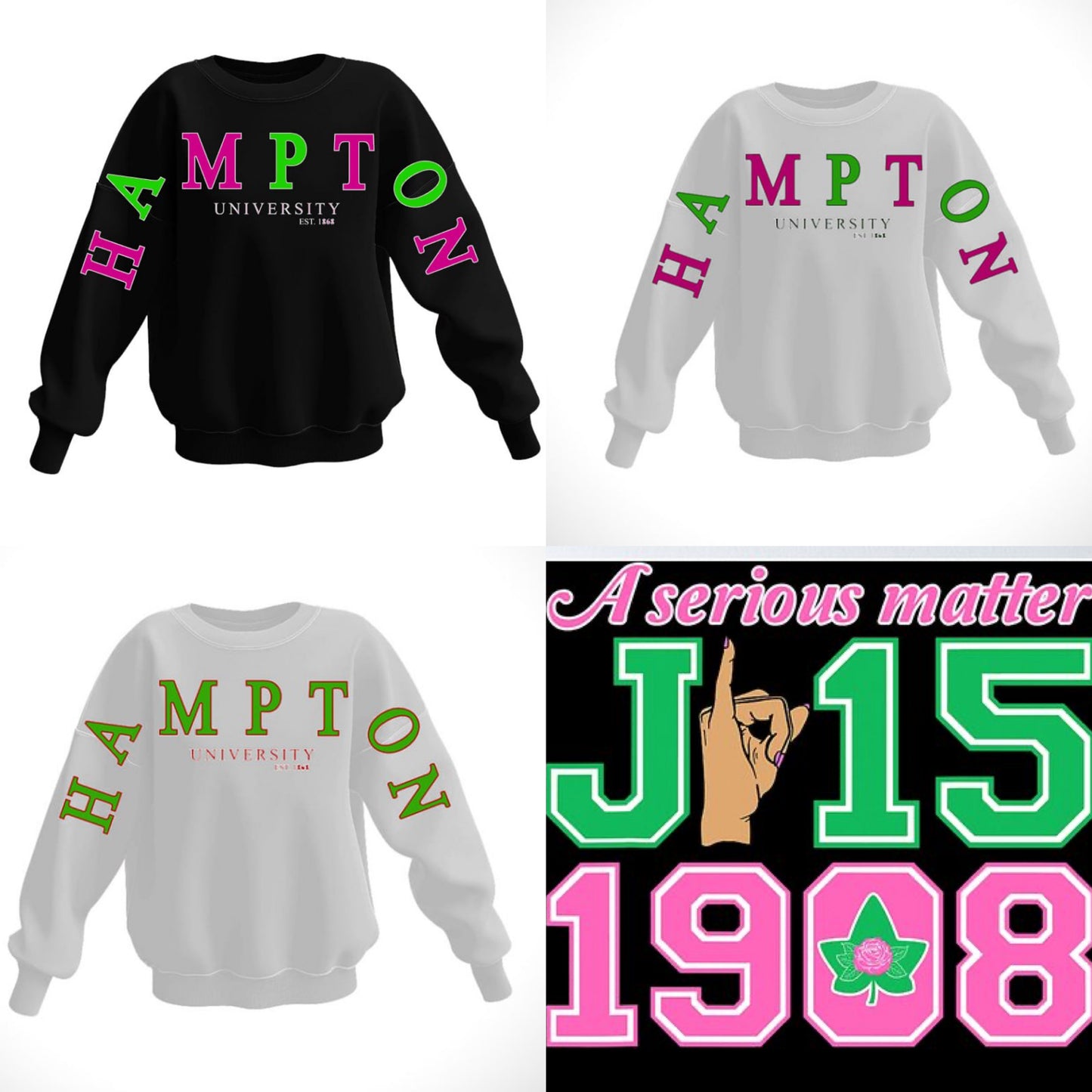 BLACK J15 BADDIE FULL SWEATSHIRT