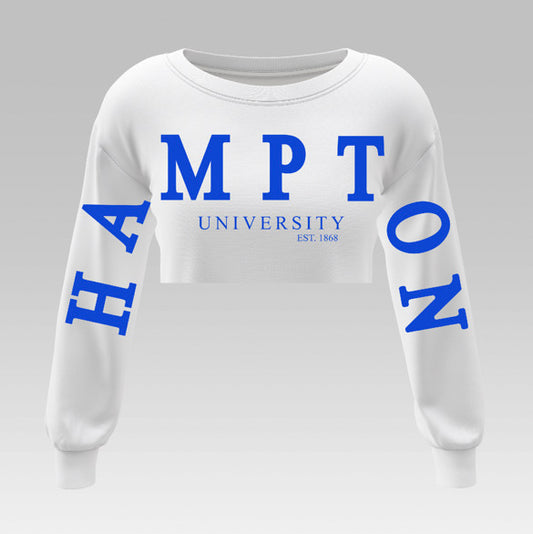 WHITE HU BADDIE CROP